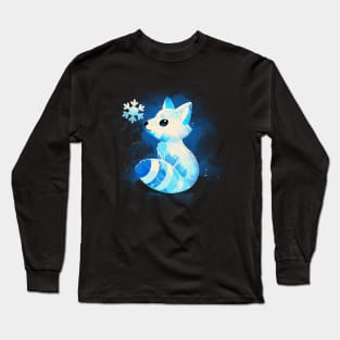 Winter Fox Blue Christmas Long Sleeve T-Shirt